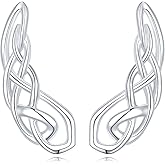 WINNICACA Valentines Day Gifts for Her S925 Sterling Silver Ear Climbers Earrings for Women Silver Earrings Crawler Earrings Jewelry Gifts for Her Mom Wife