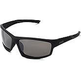 Foster Grant Men's All Terrain Cedric Wrap Sunglasses, Black, 67mm
