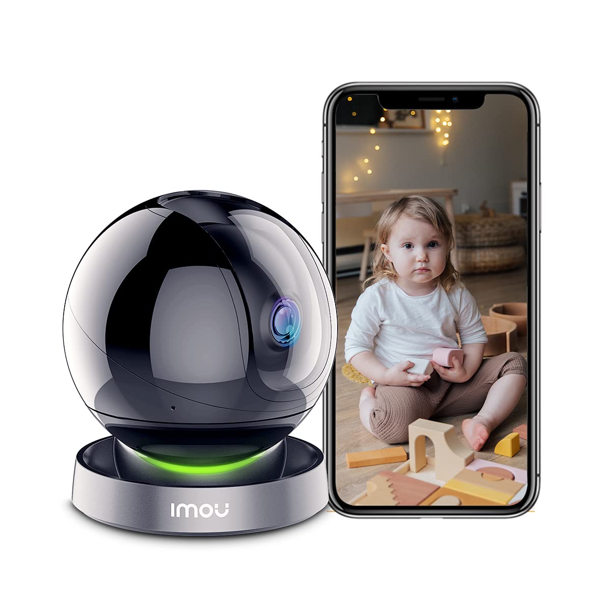 Imou Indoor Camera, Pet Dog Camera Baby Monitor with Human Detection, 360° WiFi Security Camera Indoor IP Home Wireless CCTV, Smart Tracking, Siren, 2-Way Audio, Night Vision, Works with Alexa