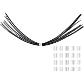 Cable Organization-DIY Cable Tether Kit - 10 Pack Anti-Theft Cable for Computers, Adapters Tethers.Steel Cables, Easy Self Installation Tether Cables