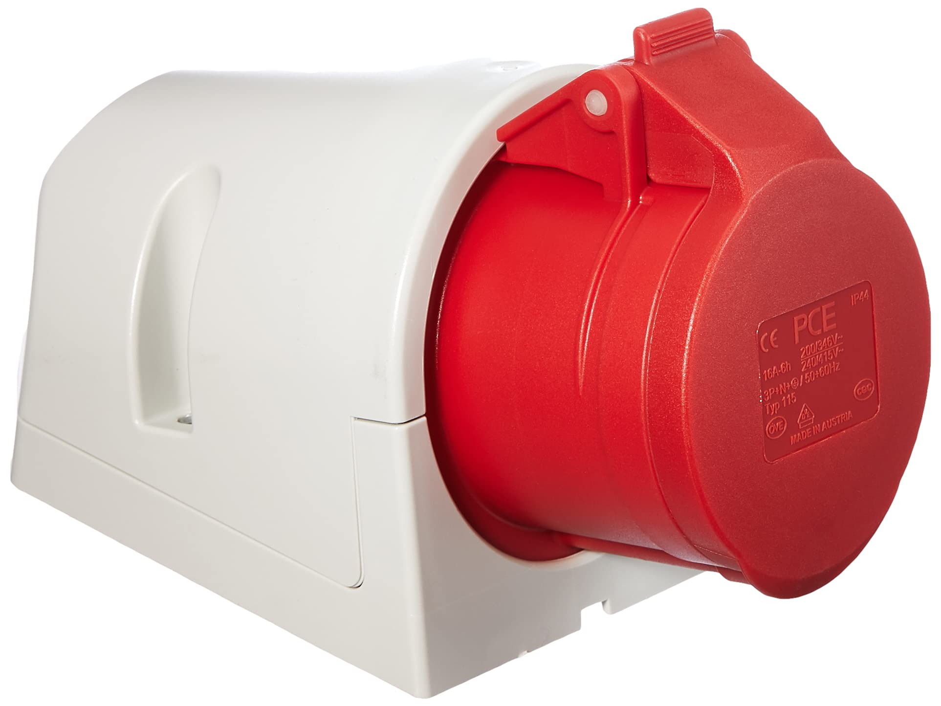 Kopp 101600002 CEE Wall socket, 5 Pin 16 A 400 V Red