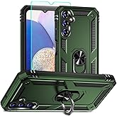 for Samsung A14 5G Case, Galaxy A14 5G Phone Case with HD Screen Protector, [Military Grade 16ft. Drop Tested] Ring Shockproo