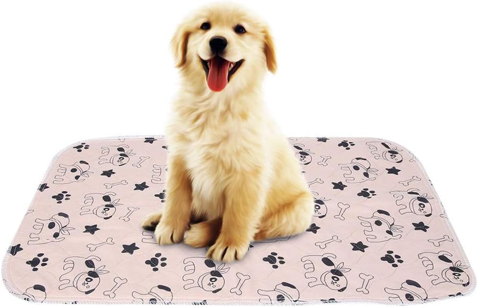 Washable Dog Training Pads Reusable Waterproof Puppy Pee Pad Fast Absorb Urine Mat Pet incontinence pads for Dogs Indoor Outdoor Car Travel (40 × 60cm)