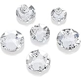 DONGZHOU Round Shape Crystal Sew On Rhinestones Flatback Fancy Stone K5 Rhinestones with Holes Sewing Crystals Gemstone Strass for Clothes, Garments, Dress, Jewelry,Shoes and DIY
