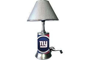 HBGP Sports Table Lamp with Shade, Team Plate Rolled into lamp Body, New York (G)