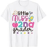 Little Miss 2nd Grade First Day of Second Grade Cute Girls T-Shirt