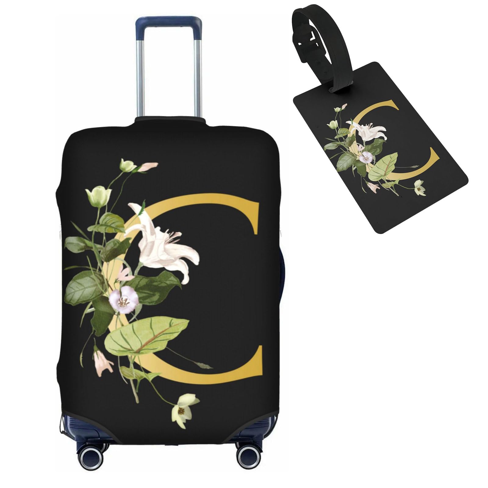 Photo 1 of Tuizumy Decorative C Suitcase Protectors Elastic Washable Luggage Covers With Concealed Zippers For 18-32 Inch Luggage (Size L: Fits 25-28 Inch)