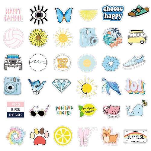 VSCO Stickers for Hydro Flask 100 Pack,Cool Colorful Waterproof