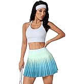 LALA BIRDS Women Pleated Tennis Skirt Inner Shorts,High Waisted Athletic Golf Skorts for Wortout Casual Summer Clothing