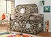 Coaster Home Furnishings Camouflage Rustic Metal Twin Size Army Camouflage Tent Loft Bed Frame with Ladder and Guardrails Fully Slatted Mattress Ready Foundation Green 460331
