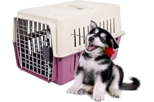 Livebest Portable Plastic Hard-Sided Pet Carrier Crate Outdoor Kennel Car Travel Box for Small Animals