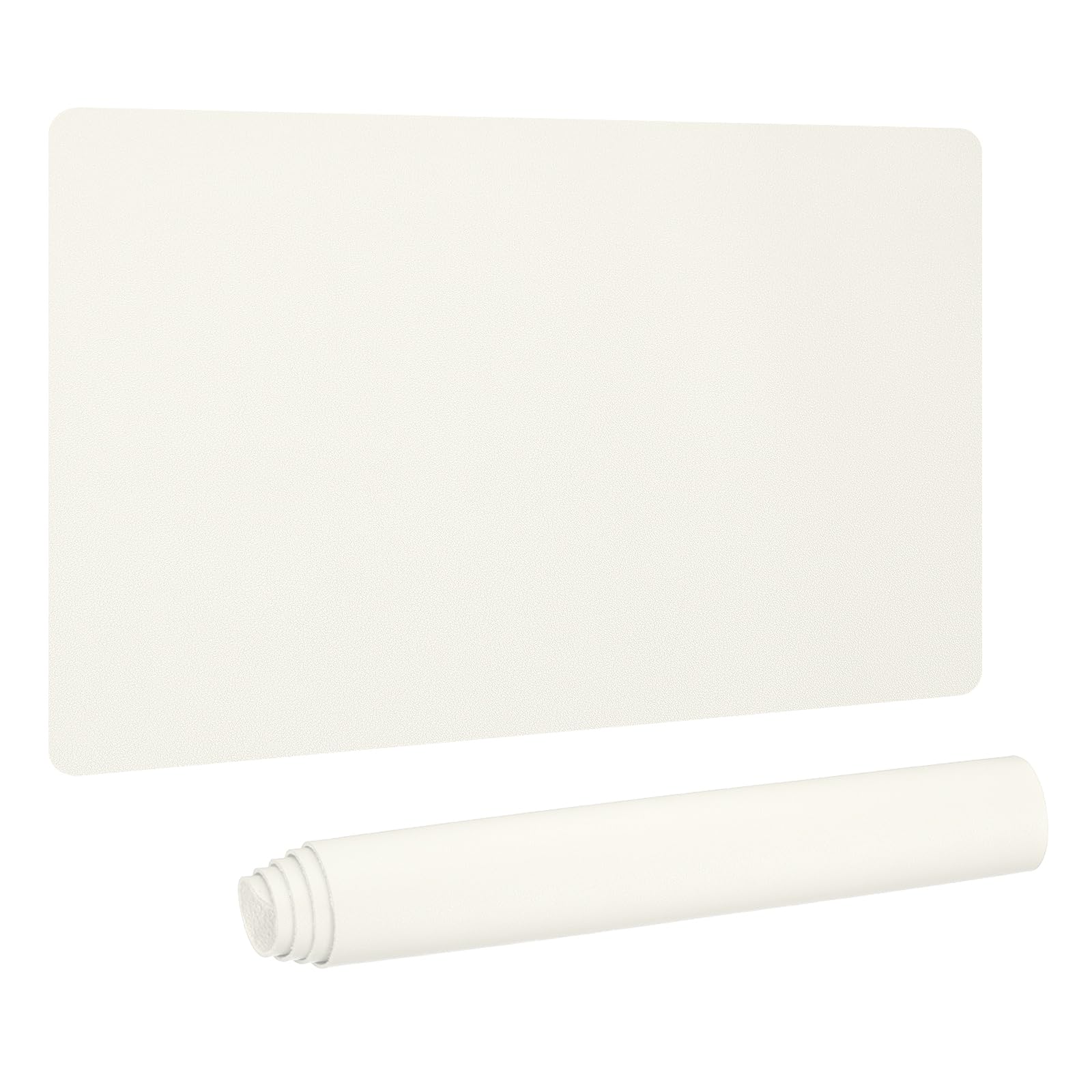 PATIKIL Large Desk Mat, 24"x13" Non-Slip Waterproof PU Leather Large Desk Pad Large Desktop Protector Cover Dual Sided Desk Pad for Office Home Work Study, Cream