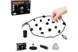 Magnet Chess Game, Upgraded Portable Magnetic Chess Game with String and 20 Stones, Party Supplies, Educational Chess GameSto