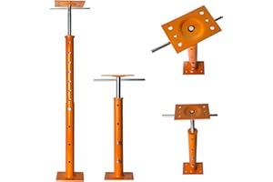 NAXVIO House Jacks for Leveling, 2 Pack Adjustable Jack Post 19" -38" Basement Floor Jack, Screw Floor Jack Post Supports Stabilizer Jacks for House Foundation, Stairs, Porches, Roof Beams