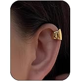 Trendy Chunky Ear Cuff Wraps for Women Non-Piercing Earrings Clip-On Huggie Hoop Fake Earrings Cartilage Cuffs Ear Cuffs Statement Stacks Jewelry for Gifts