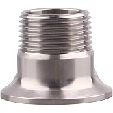 DERNORD 1.5 Inch Sanitary Tri Clamp to 1" Male Tri Clover