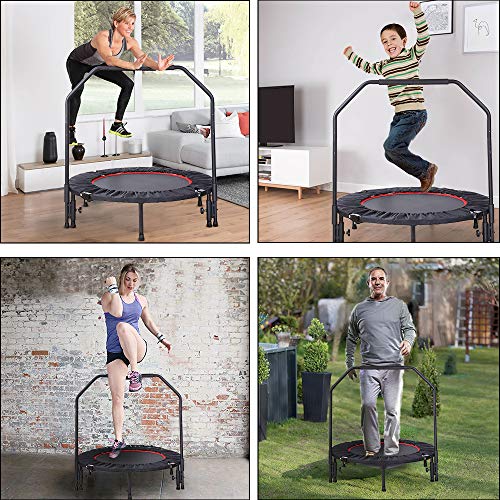 GARTIO 40" Foldable Mini Trampoline, Fitness Rebounder for Adult&Kids