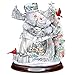 Bradford Exchange Thomas Kinkade Crystal Snowman Musical Sculpture with Color Changing Lights by The