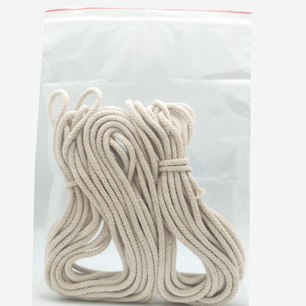 Oil Lamps & Accessories - FQTANJU 50 Feet Roll - 1/4 Inches Round Diameter Cotton Kerosene Oil Lamp Wicks Burner