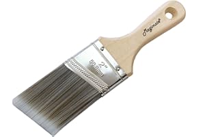 Magimate Stubby Paint Brush Shortcut Trimming Angled Sash Stain Brush Wooden Short Handle Paintbrush – 2 Inch
