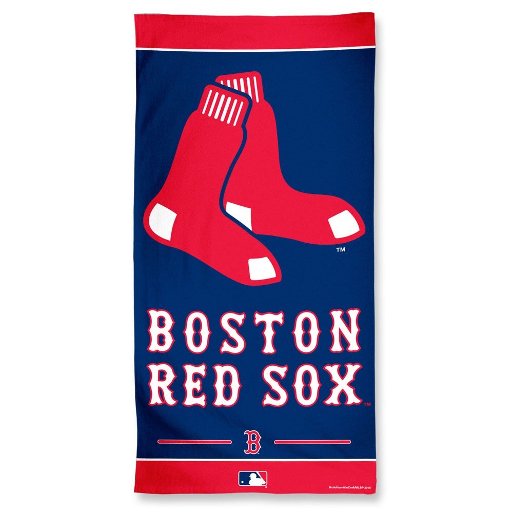 WinCraft MLB Boston Red Sox Fiber Beach Towel, 9lb/30 x 60