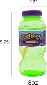 Gazillion 4 Pack 8 Oz Bubble Solution Non-Toxic Safe Green Bubbles view 2