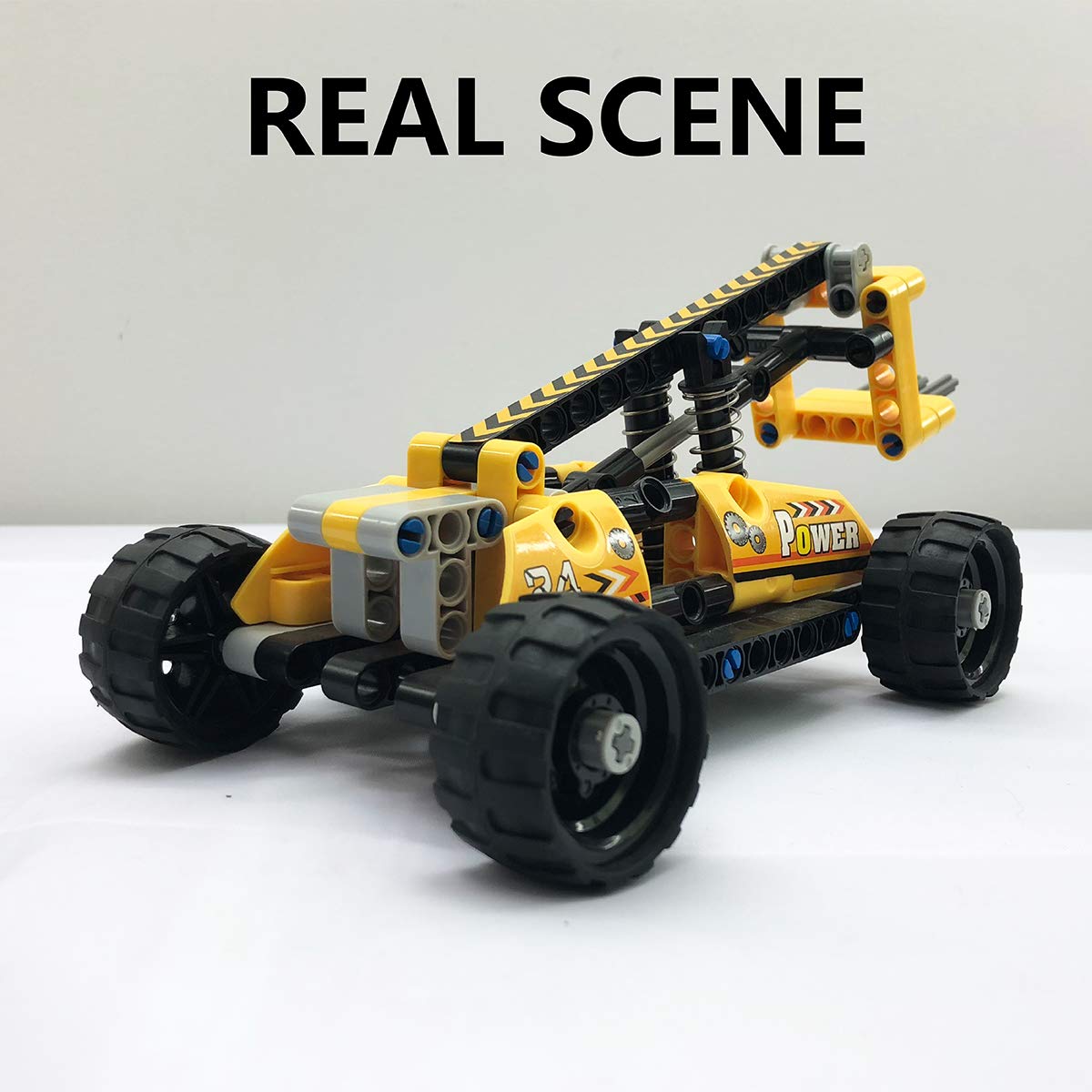 Kids Stem Building Set, Pull-Back Racing Car Toy, DIY Brain Puzzles Bricks, Construction Education Learning Particles, Model Building Kit Brain Development Toys, Best Gift for Boys, Girls and Kids