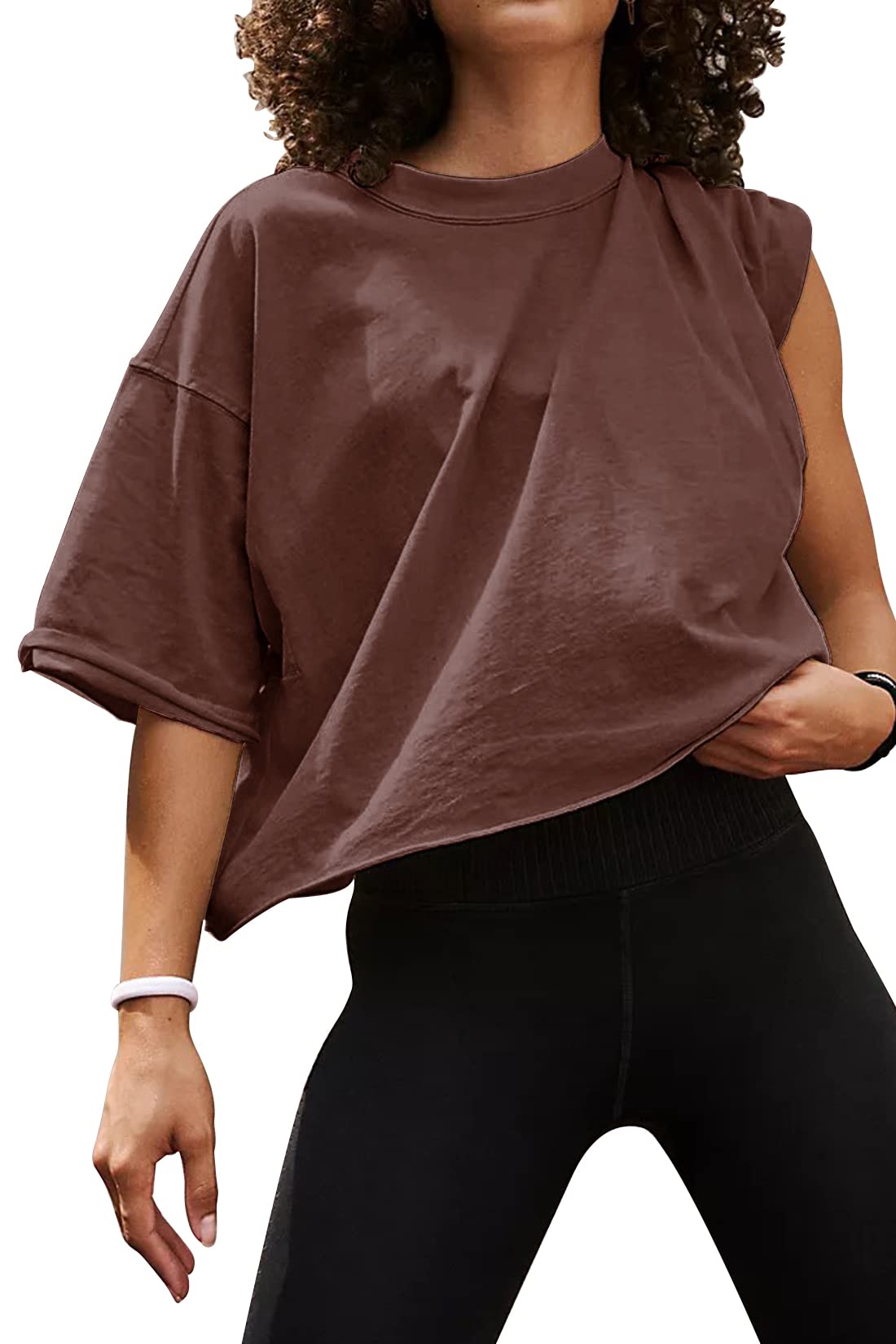 Photo 1 of Short Sleeve Crop Tops Boxy Shirt for Women Earth S