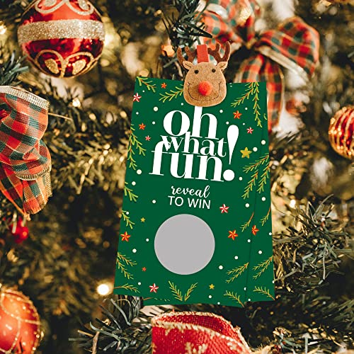50 Christmas Party Games Scratch Off Game Cards, Holiday Raffle Ticket