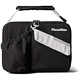PlanetBox Insulated Lunch Bag, Black Currant Edition Carry Bag with Pockets for Water Bottle and Snacks, Durable, Easy to Clean and BPA Free