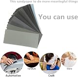 FEIHU Wet Dry Sandpaper 17 Sheet Assorted Grit 120-10000 Automotive High Grit view 7