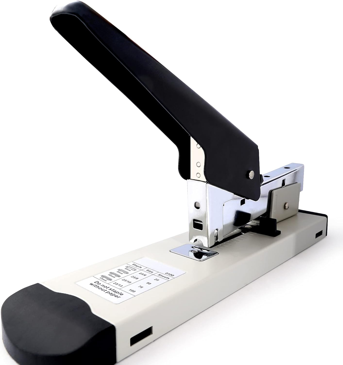 Stapler Heavy Duty, 100 Sheet high Office Stapler, with 4000 Staples, Manual Big Stapler, Metal Include 23/13 & 23/10 &23/8& 23/6 Staples Each 1000PCS : Office Products