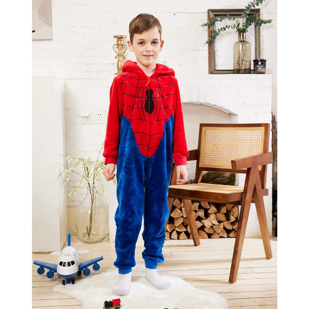 Kids Snug Fit Flannel Onesie Pajamas, Child Cartoon One-Piece Halloween Costume Boys Girls Gifts
