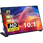 GeeekPi 10.1 Inch LCD Screen for Raspberry Pi, 1024x600 IPS LCD Display, HDMI Portable Monitor for Raspberry Pi 5/Pi 4B/3B+/3