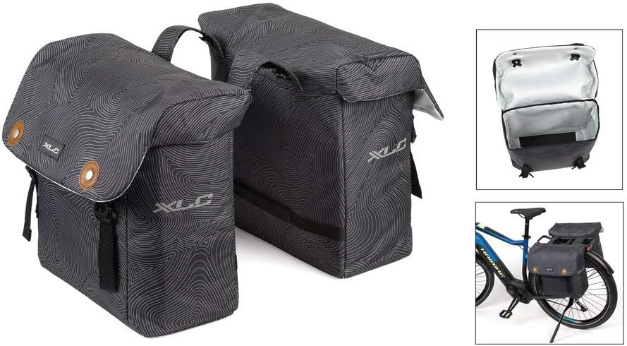 XLC Unisex - Adult BA-S88 Double Pannier Bag, Luxury, Anthracite, 150 x 340 x 321 cm, Charcoal, 150x340x321