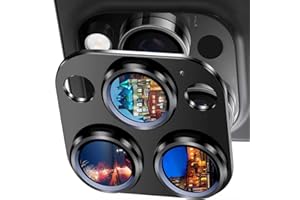 TZGZT [2 Pack Sapphire Metal] for iPhone 16 Pro Max & 15 Pro Max & 14 Pro Max/16 Pro & 15 Pro & 14 Pro Camera Lens Protector, Screen Tempered Glass Cover Accessories, Case Friendly, Black Titanium