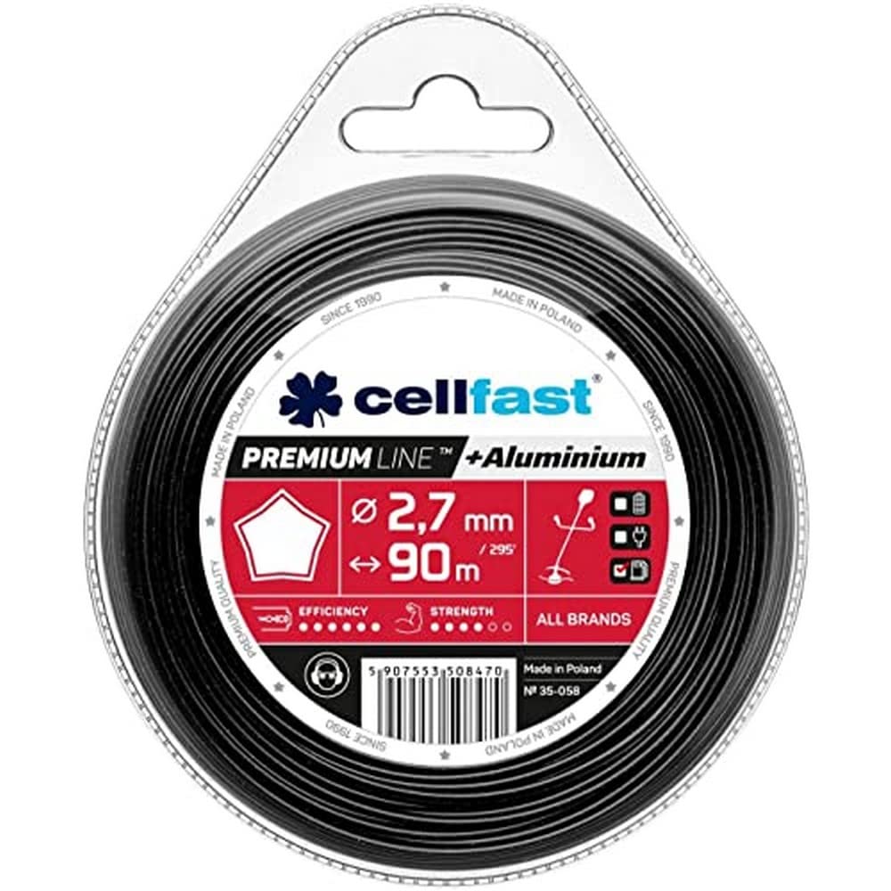 Cellfast Trimmer line Premium – Starlet 2.7mm x 90m, Reinforced with Aluminum Particles, 35-058