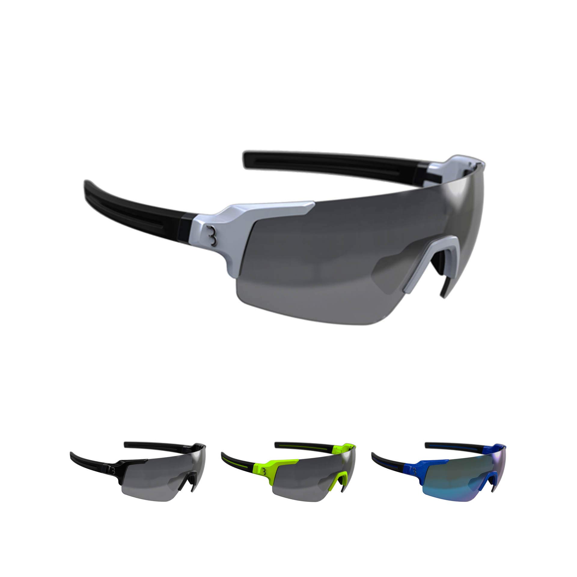 BBB Cycling Unisex's sport glasses FullView, glossy white, One Size