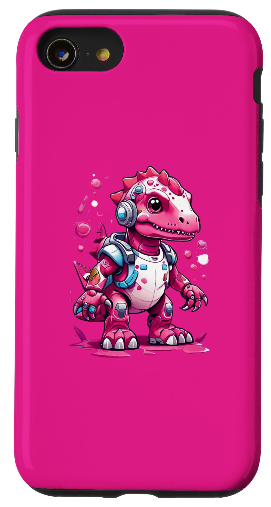 iPhone SE (2020) / 7 / 8 Roaring Fun: Kids T Rex Dinosaur Robot Velociraptor Dino UK Case