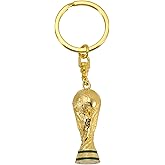 Wagon International Official FIFA World Cup 2026 Edition - 1.7 inch 3D Rotating FIFA Trophy Keychain - Collector’s Edition Item - Premium Zinc Alloy & Acrylic; Perfect for Keys, Gym Bags & Backpacks