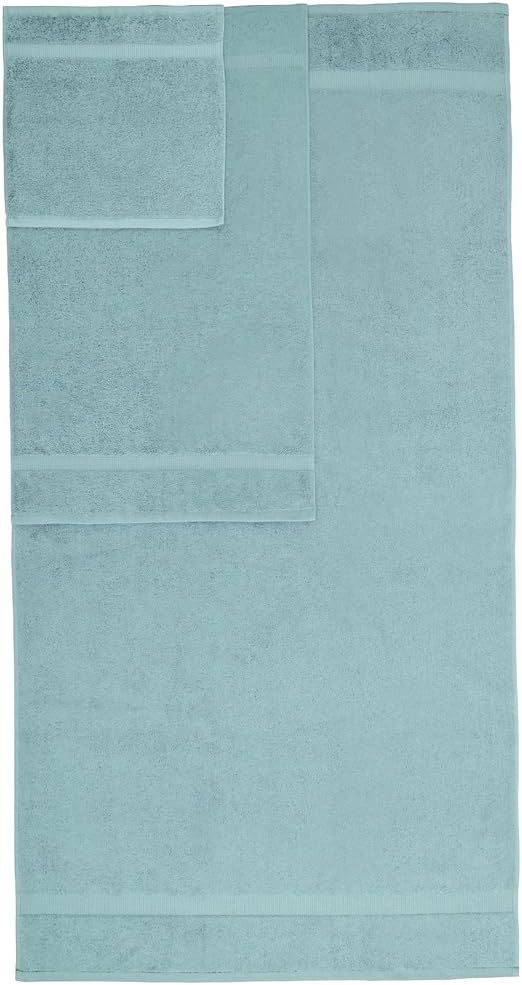 Pinzon Organic Cotton Bathroom Towels, 6 Piece Set, Spa Blue: Home & Kitchen