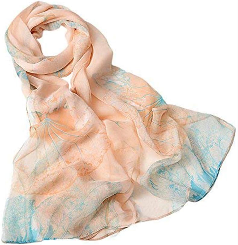 Jisen Silk Scarf Printing Silk Scarves for Women Ladies Mulberry Silk Floral Head Scarfs