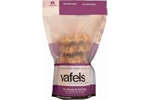 VAFELS Plant-Based Liège Wafel - Organic Pearl Sugar Infused Belgian Waffle | Vegan | Small-batch | Handmade with Brioche-Based dough | Sports Nutrition Waffle & Healthy Snack | (Gluten Free)