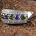 Psiroy 925 Sterling Silver Plated Simulated Peridot Half Eternity Band Ring Size 7