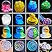 Slime Supplies Kit,155 Pack, Include Jelly Cube, Foam Balls, Glitter Jars, Fruit Flower Animal Slices, Pearls, Slime Tools for DIY Slime Making, Homemade Slime, Girl Slime Party（No Slime）