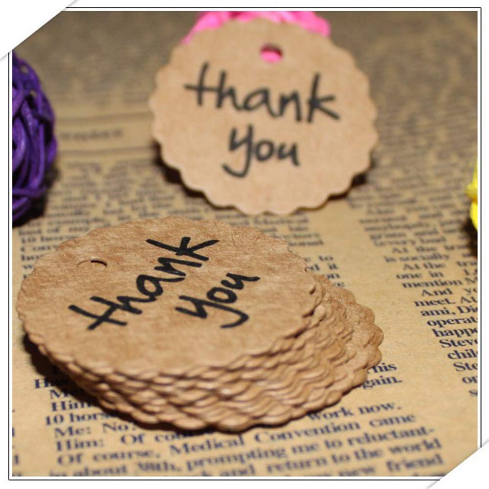 HAKACC 200 Etichette Di Carta Kraft Etichette Regalo Con Cordino - Foto 5