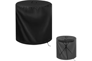 AIDETECH Patio Table Cover for Decksplore 23.6” Outdoor Patio Side Table, Waterproof Bistro Table Round Table Cover Small End Table Cover- 24"D x 27"H, Black