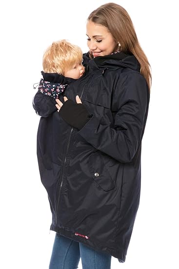 GoFuture Damen Tragejacke für Mama und Baby 4in1 Känguru aus Concordia Softshell Fleece Love Shelter GF2407