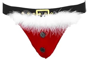 LOLODA Lorilida Mens Sexy Velvet Christmas Santa Mr Claus Cosplay Lingerie Thongs Fancy Costume