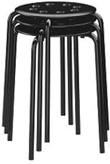 IKEA MARIUS Stool Black – Stackable, Maximum 100 kg view 4